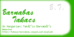 barnabas takacs business card